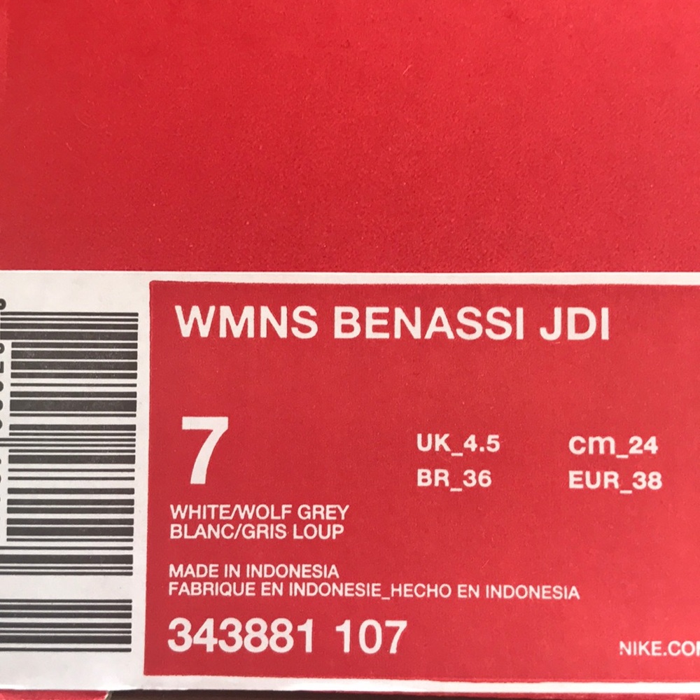 NWT Nike Benassi JDI White Silver W AUTHENTIC - Picture 8 of 8